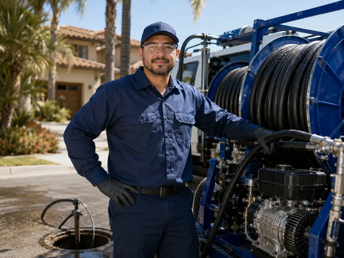 Hydro jet sewer cleaning in Boulevard