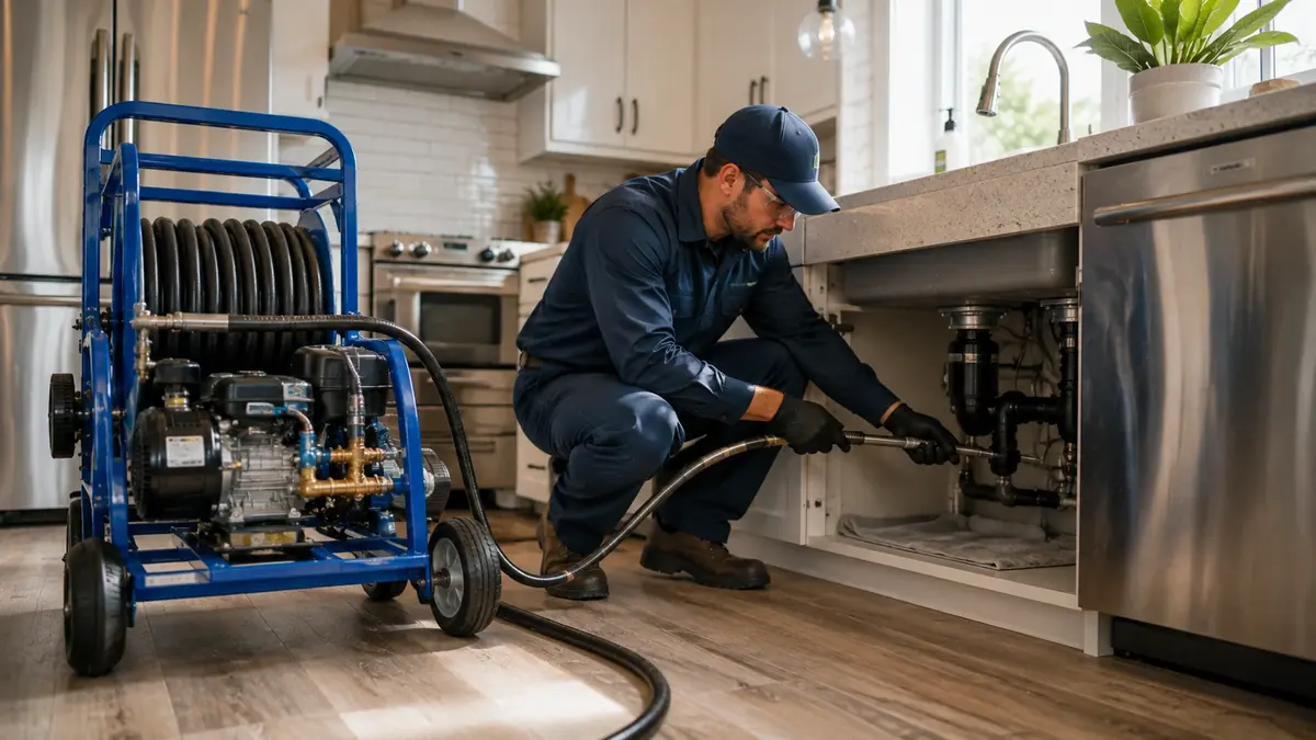 Kitchen Drain Hydro Jetting in Boulevard
