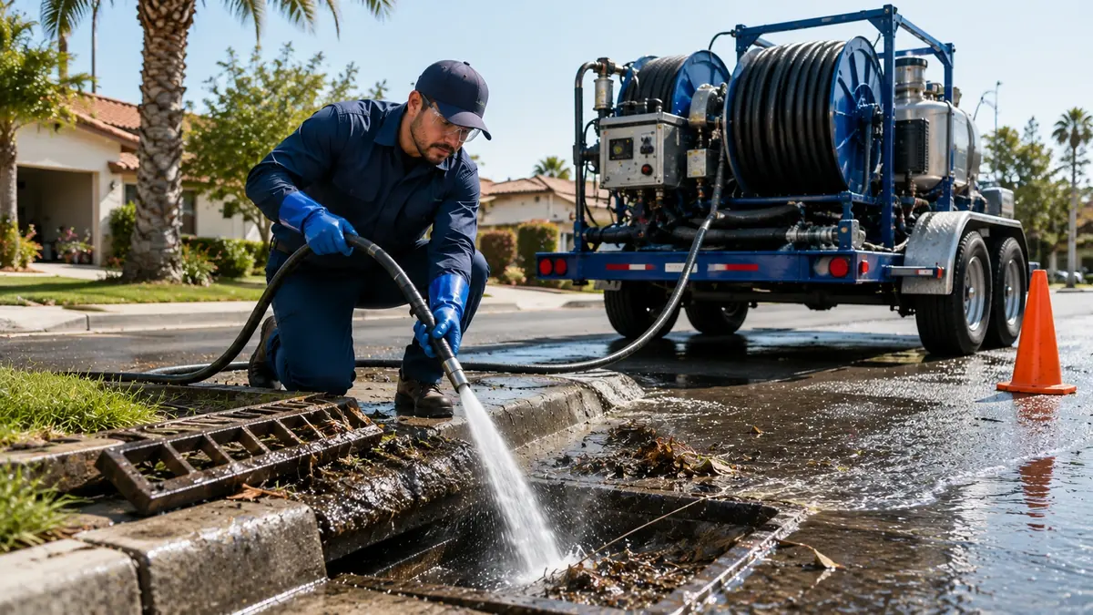 Storm Drain Hydro Jet Cleaning in Boulevard